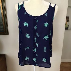 Pineapple palm tree top